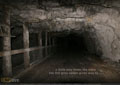 a little way down the Bellevue Underground Mine the flat grey colour gives way to ...
