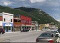 The shops and cafe's along Blairmore's main street