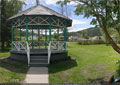 A little bit of solitude in the Gazebo Park across from Blairmore's main street