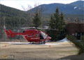 STAR's helicopters land at the helipad at the Crowsnest Hospital in Blairmore