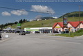 A number of businesses are located along Crowsnest Hwy 3 in Coleman, Alberta; looking NW