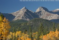 Andy Good Peak (left) and Mt Parrish in this fall shot from Coleman, Alberta