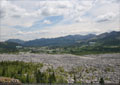 Bellevue and Hillcrest are visible to the east of the Frank Slide