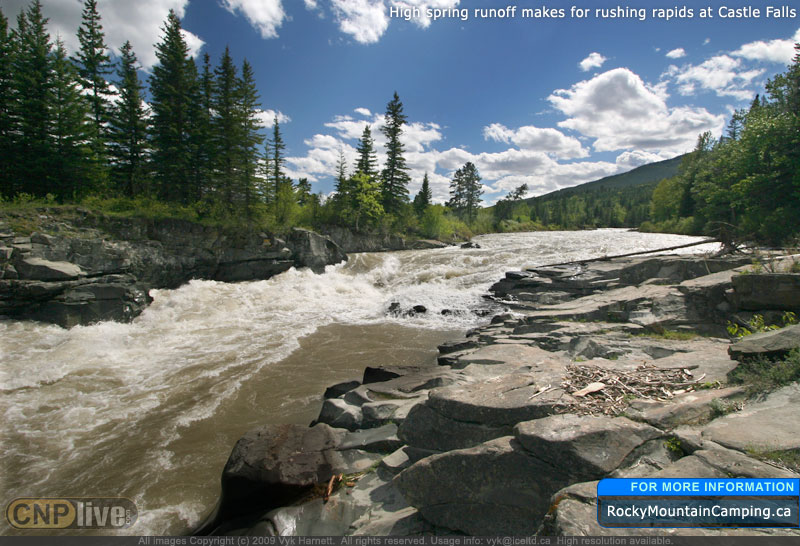 High spring runoff makes for rushing rapids at Castle Falls