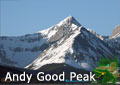 Snow covered Andy Good Peak